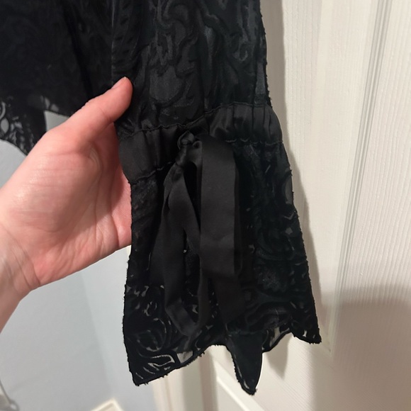 Alice and Olivia Velvet Burnout Blouse - Picture 2 of 4